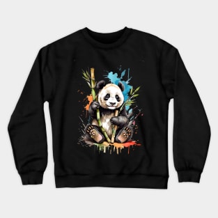 Artistic Panda Portrait V3 Crewneck Sweatshirt